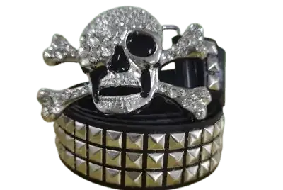 Black Skull Beaded Belt