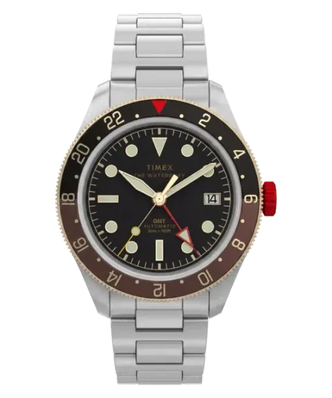 Waterbury Heritage Automatic GMT 41.5mm Stainless Steel Bracelet Watch